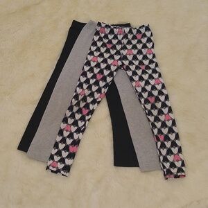 Carter's Heart Print Leggings - Sparkle Black, Sparkle Gray, Pink/Black Hearts